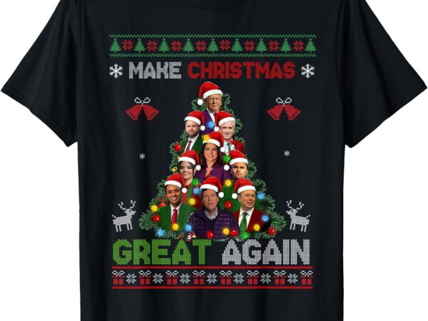 Trump supporter christmas tree dream team daddys home 45 47 t-shirt