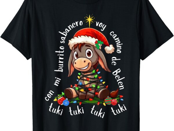 Tuki tuki donkey mi burrito sabanero mexican mexico xmas t-shirt