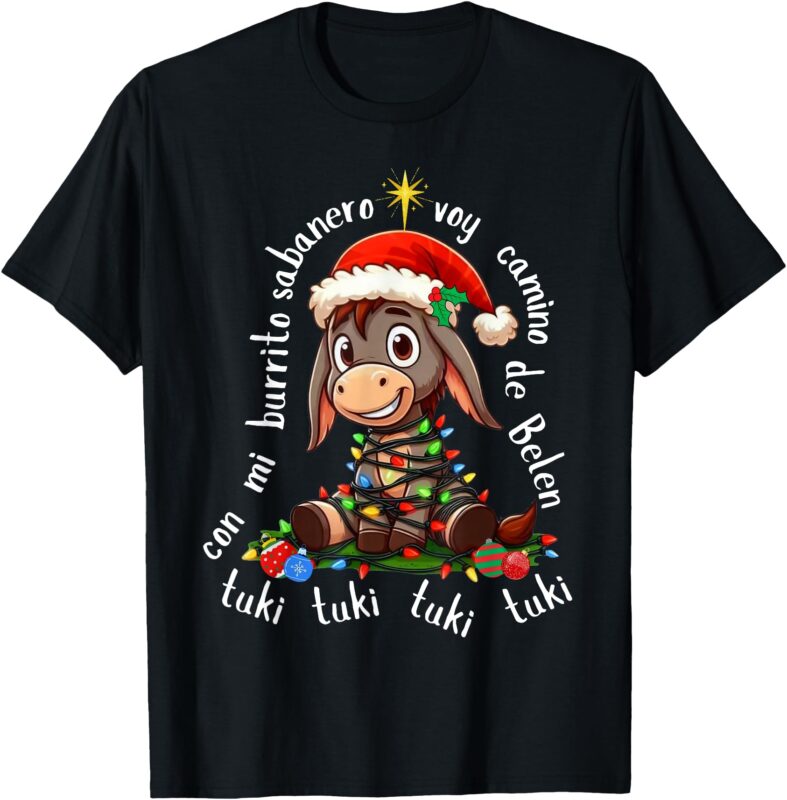 Tuki Tuki Donkey Mi Burrito Sabanero Mexican Mexico Xmas T-Shirt