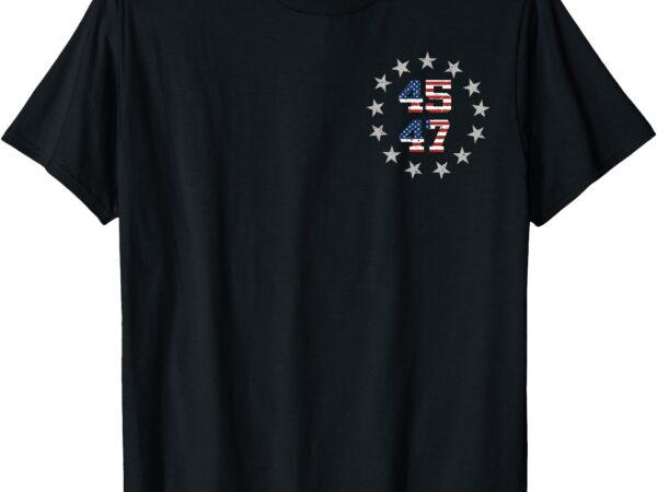 Us flag on back t-shirt