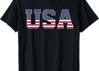 USA Patriotic US National American Flag Women Men July 4th T-Shirt