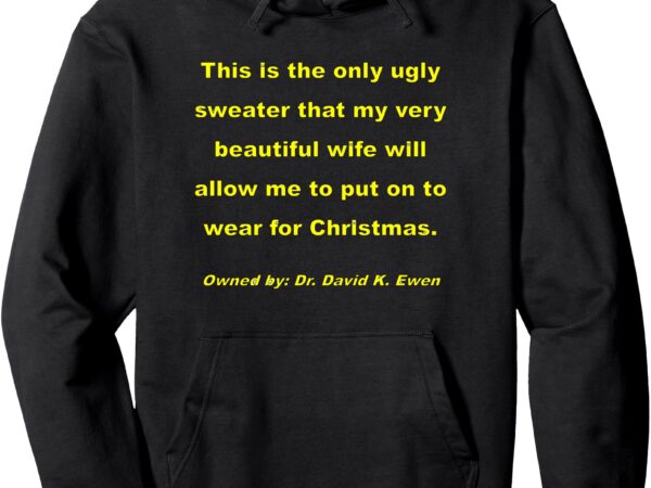 Ugly sweater contest winner pullover hoodie t shirt vector graphic