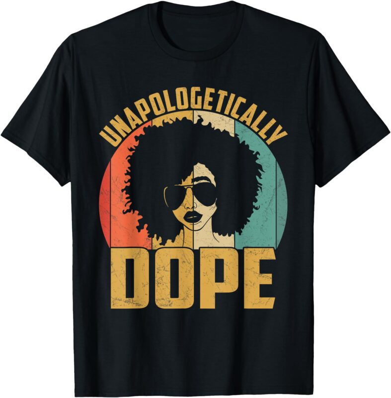 Unapologetically Dope Black Pride Melanin African American Short Sleeve T-Shirt