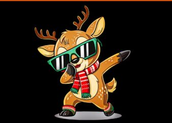 Christmas Reindeer PNG, Dabbing Reindeer Santa Xmas PNG