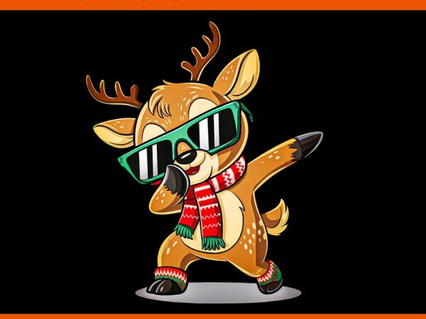 Christmas reindeer png, dabbing reindeer santa xmas png t shirt vector file