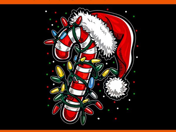 Red and white candy cane santa christmas png t shirt design online