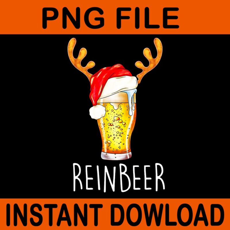 Winedeer Reinbeer Santa Hat PNG, Reindeer Couple Xmas PNG