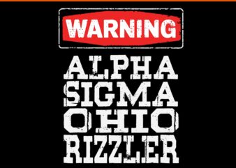 Warning Alpha Sigma Ohio Rizzler SVG