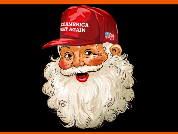 Retro make christmas great again trump christmas maga santa png t shirt design online