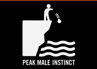 Peak Male Instinct Humor SVG