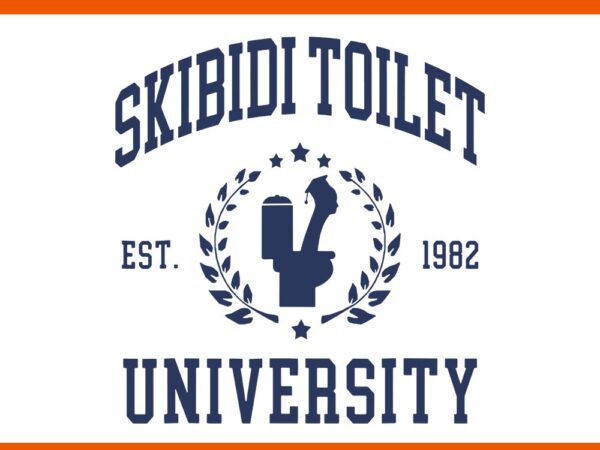 Skibidi toilet university svg, skibidi meme svg t shirt template vector