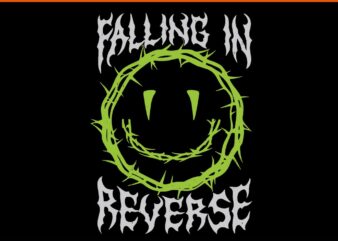 Falling in Reverse SVG, Smiley Thorns Rock Band Falling in Reverse SVG