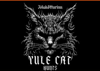 Jólakötturinn Christmas Yule Cat Hunts SVG