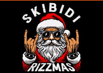 Skibidi Rizzmas Christmas Svg, Rizz Santa Claus Charisma Svg, Skibidi Rizzmas Santa Svg