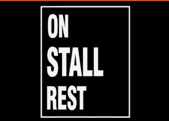 On Stall Rest SVG