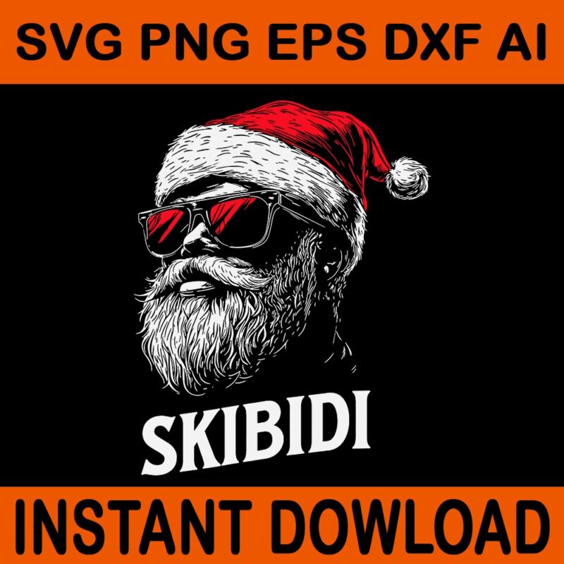 Skibidi Santa Svg, Skibidi Santa Christmas Svg, Santa Rizzmas Svg, Santa Rizzmas Sigmas Svg