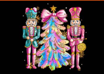 Coquette Christmas Tree Pink Nutcrackers PNG, Coquette Christmas Tree PNG