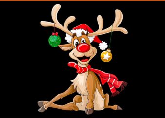 Merry Christmas Reindeer PNG, Reindeer Xmas PNG, Funny Reindeer Christmas PNG