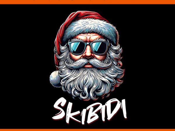 Skibidi rizzmas santa png, santa rizzmas christmas png, skibidi santa christmas png t shirt template vector