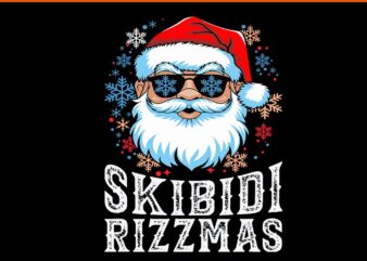 Skibidi Rizzmas Christmas SVG, Rizzmas Santa Claus SVG, Skibidi Rizzmas Santa SVG