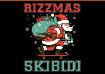 Skibidi Rizzmas Santa SVG, Skibidi Rizzmas Christmas SVG