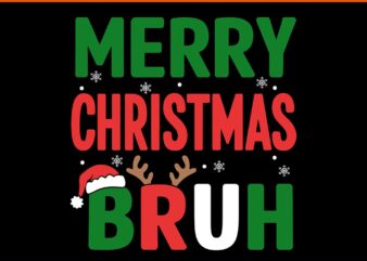 Merry Christmas Bruh Reindeer SVG, Reindeer Xmas SVG, Bruh Reindeer Christmas SVG