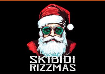 Skibidi Rizzmas Christmas PNG, Rizz Santa Claus Charisma PNG