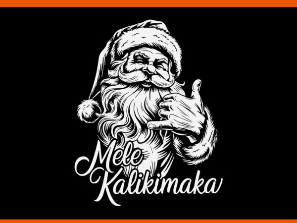 Mele kalikimaka santa svg, mele kalikimaka christmas svg t shirt designs for sale