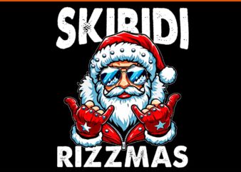 Skibidi Rizzmas Santa PNG, Santa Rizzmas Christmas PNG, Skibidi Santa Christmas PNG