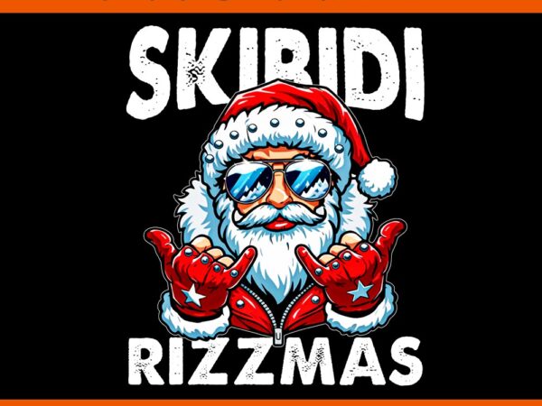 Skibidi rizzmas santa png, santa rizzmas christmas png, skibidi santa christmas png t shirt template vector