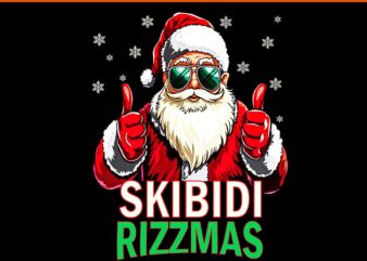 Skibidi Rizzmas Santa PNG, Santa Rizzmas Christmas PNG, Skibidi Santa Christmas PNG