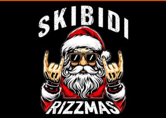 Skibidi Rizzmas Santa PNG, Santa Rizzmas Christmas PNG, Skibidi Santa Christmas PNG