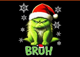 Cat Bruh Christmas PNG, Funny Christmas Bruh PNG