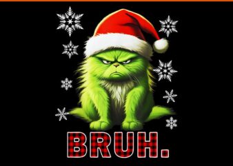 Cat Bruh Christmas PNG, Funny Christmas Bruh PNG