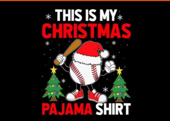 This Is My Christmas Pajama Shirt Baseball SVG