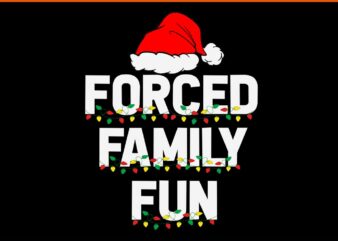 Forced Family Fun Christmas Pajamas SVG, Forced Family Fun SVG