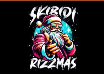 Skibidi Rizzmas Santa PNG, Santa Rizzmas Christmas PNG, Skibidi Santa Christmas PNG