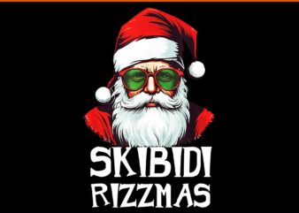 Skibidi Rizzmas Santa PNG, Santa Rizzmas Christmas PNG, Skibidi Santa Christmas PNG