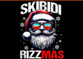 Skibidi Rizzmas Santa PNG, Santa Rizzmas Christmas PNG, Skibidi Santa Christmas PNG