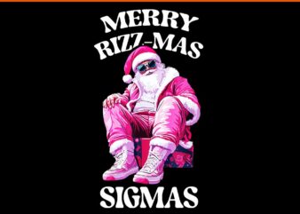 Merry Rizz-Mas Sigmas Santa Rizzler PNG, Santa Rizzmas PNG