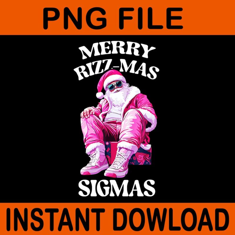 Merry Rizz-Mas Sigmas Santa Rizzler PNG, Santa Rizzmas PNG