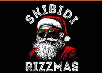 Skibidi Rizzmas Santa PNG, Santa Rizzmas Christmas PNG, Skibidi Santa Christmas PNG