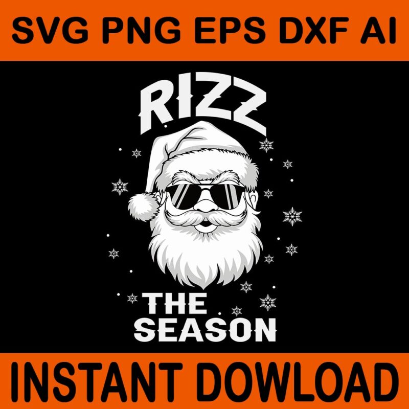 Rizz The Season Santa Svg, Merry Christmas Bruh Santa Svg, Merry Rizzmas Sigmas Svg, Santa Rizzmas Sigmas Svg