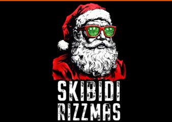 Skibidi Rizzmas Santa PNG, Santa Rizzmas Christmas PNG, Skibidi Santa Christmas PNG