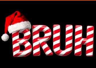 Bruh Christmas Candy Cane PNG, Xmas Bruh PNG, Bruh Meme Christmas PNG