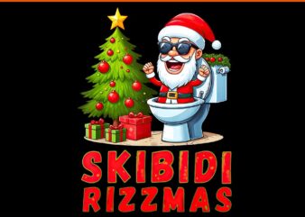 Skibidi Rizzmas PNG, Skibidi Rizzmas Santa PNG, Santa Rizzmas Christmas PNG, Skibidi Santa Christmas PNG