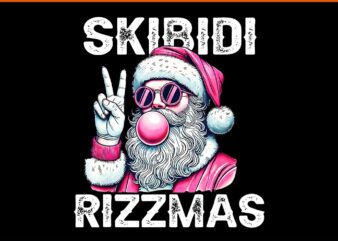 Skibidi Rizzmas Santa PNG, Santa Rizzmas Christmas PNG, Santa Blowing Christmas PNG