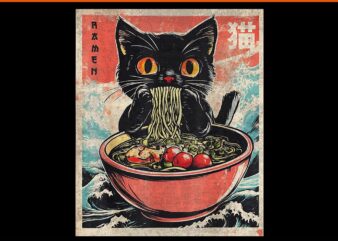 Cat Ramen Japanese PNG, Kawaii Cat Anime PNG