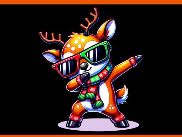 Christmas reindeer dabbing png, reindeer santa xmas png, reindeer dabbing christmas png t shirt vector file