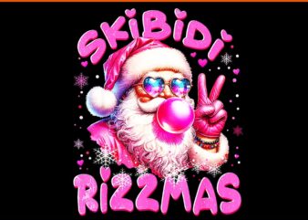 Skibidi Rizzmas Santa Claus Christmas PNG, Merry Rizz Mas Sigmas Santa PNG